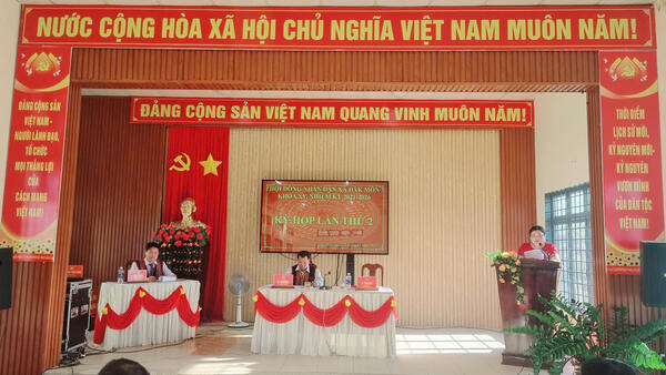 KỲ HỌP THỨ 2 HỘI ĐỒNG NHÂN DÂN XÃ ĐĂK MÔN KHÓA XV, NHIỆM KỲ 2021–2026