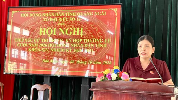 Đồng chí Y Ngọc - Ủy viên Ban Thường vụ Tỉnh ủy, Phó Chủ tịch Thường trực UBND tỉnh tiếp xúc cử tri xã Đăk Long và xã Đăk Môn trước Kỳ họp thường lệ cuối năm 2026