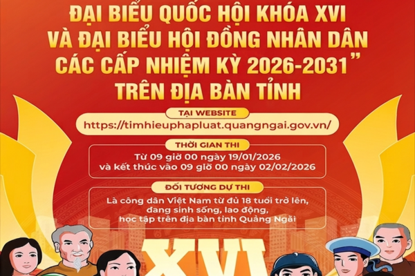 Cuộc thi trực tuyến "Tìm hiểu về bầu cử Đại biểu quốc hội khóa XVI và đại biểu hội đồng nhân dân các cấp nhiệm kỳ 2026 - 20231"